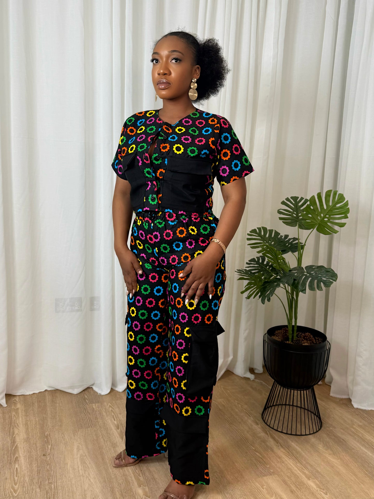 Neon Daisy Utility Co-ord Set